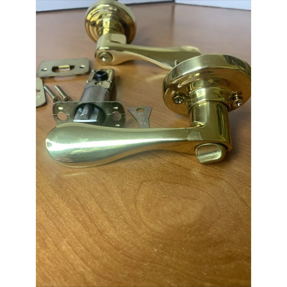 EZ Set Solid Brass Lever Entry Lock As Is Heavy Brass